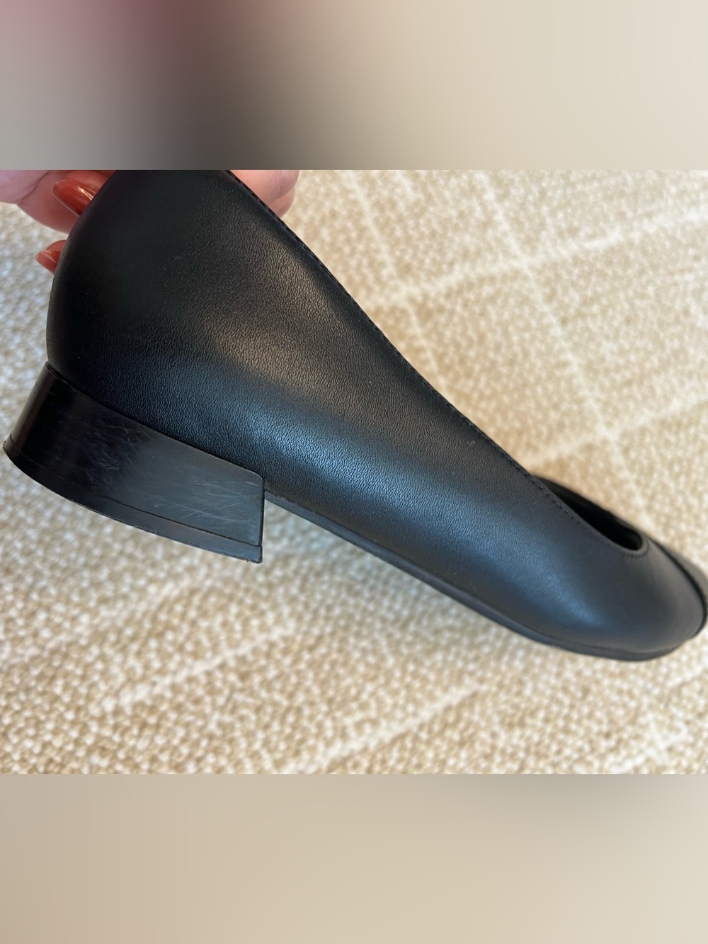 $129 Clarks Women's Pointed-Toe Flats in black/Price per pair - Picture 2 of 8